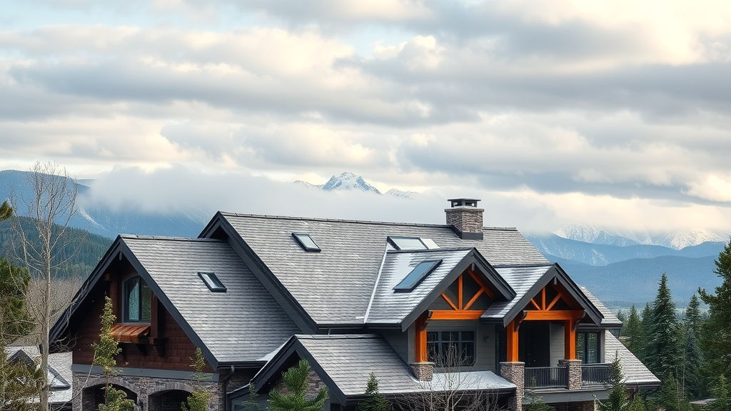 Modern Aspen mountain home with new roof replacement in Colorado snow