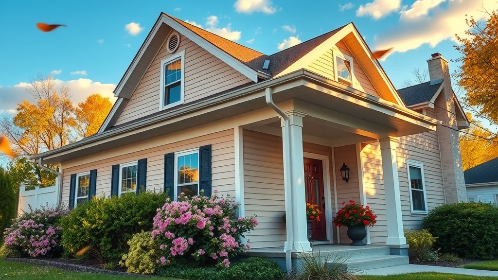 Seamless gutters enhance curb appeal of Columbus, OH home